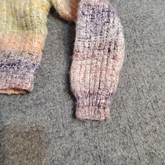 Moon and Madison boutique womens size XS cropped multi colored/striped sweater - Picture 4 of 13